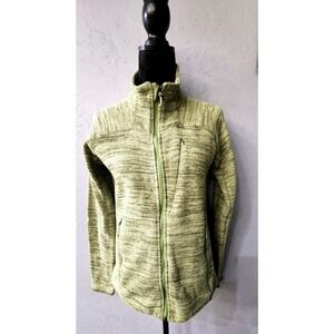 Natural‎ Reflections Jacket Womans M Green Full Zip Pocket Outdoor Cotton Light